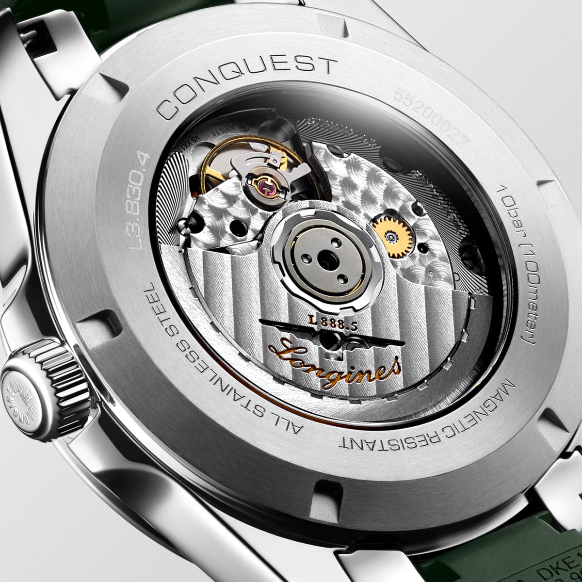 Longines Conquest 41mm L3.830.4.02.9 Watch for Men - case-back close-up