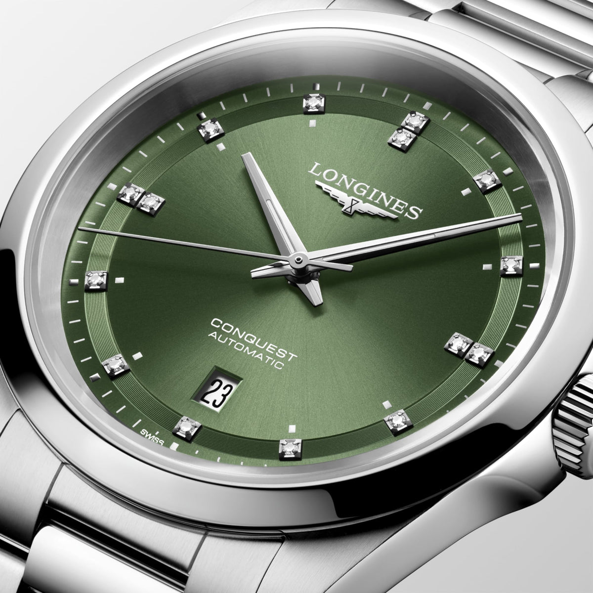 Longines Conquest 41mm L3.830.4.07.6 Watch for Men - dial close-up