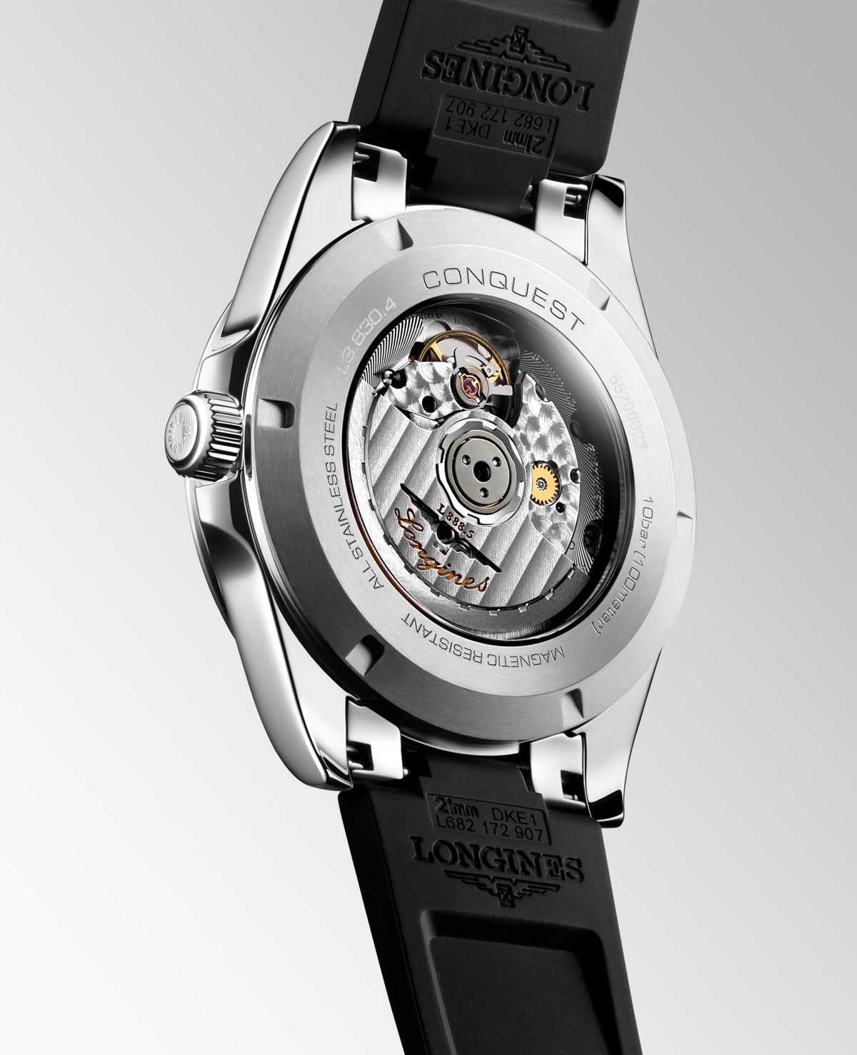 Longines Conquest 41mm L3.830.4.52.9 Watch for Men - case-back view