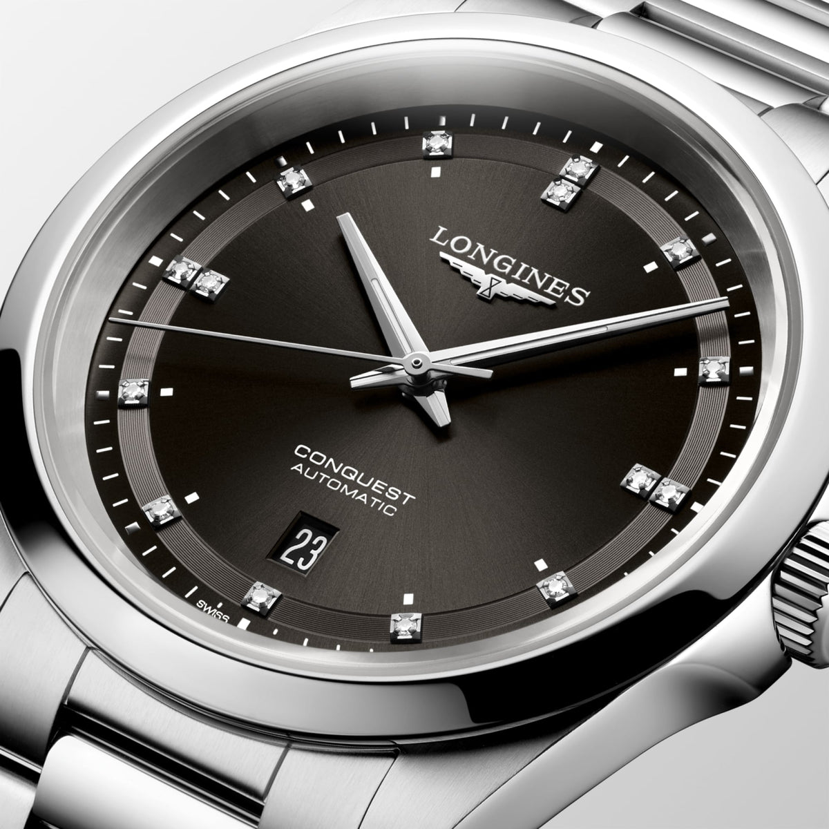 Longines Conquest 41mm L3.830.4.57.6 Watch for Men - dial close-up