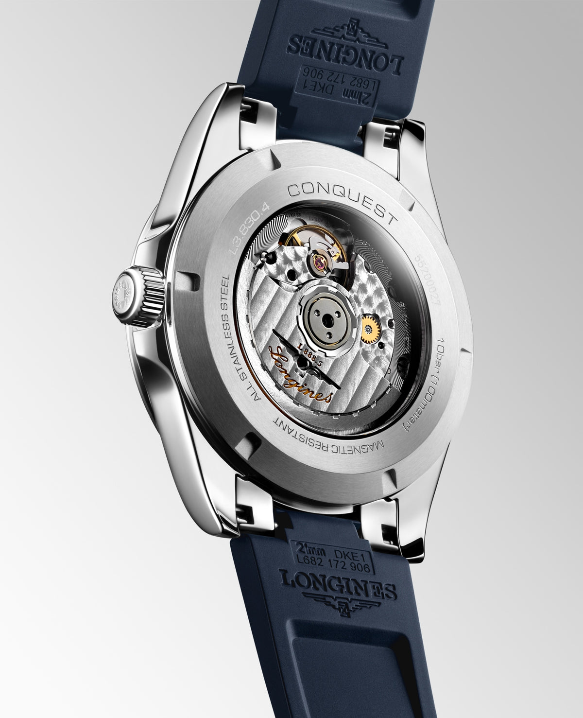 Longines Conquest 41mm L3.830.4.92.9 Watch for Men - case-back view