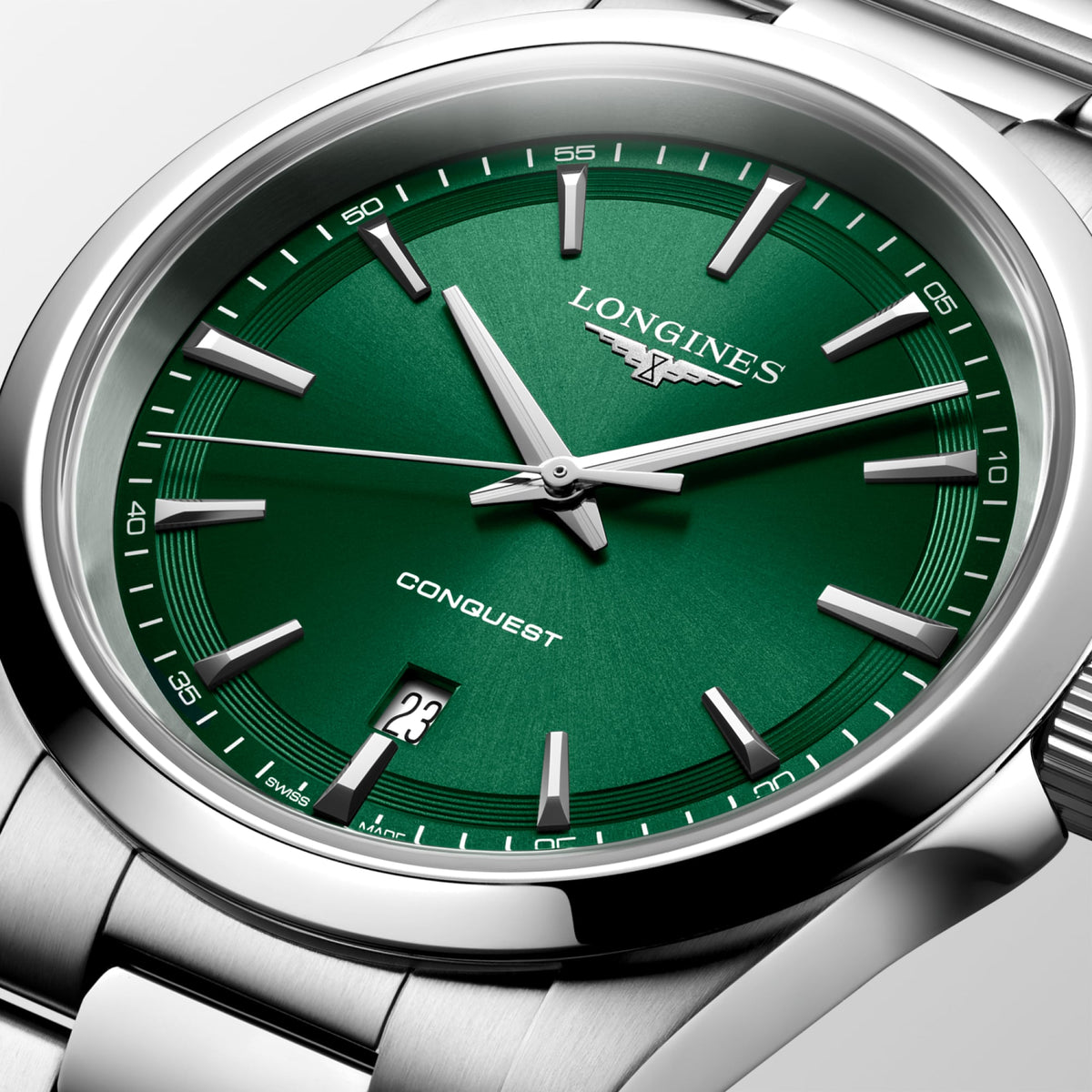 Longines Conquest 41mm L3.860.4.09.6 Watch for Men - dial close-up