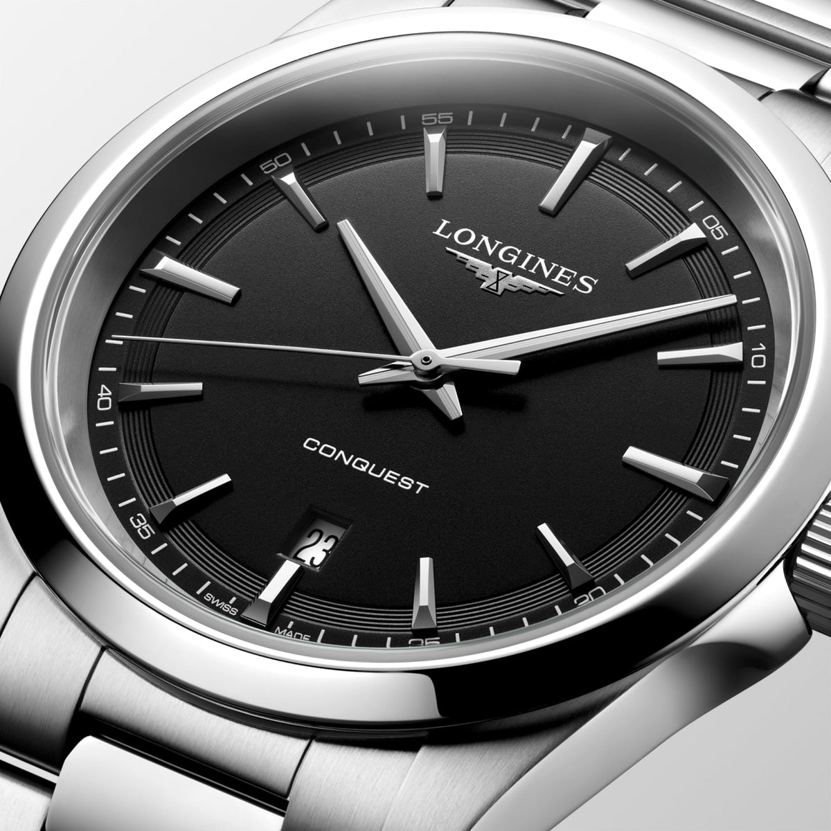 Longines Conquest 41mm L3.860.4.52.6 Watch for Men - dial close-up