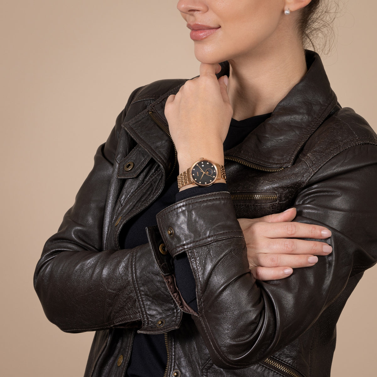 Rado Coupole Diamonds Moonphase R22884903 – shown on the wrist