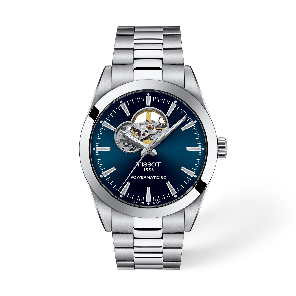 Tissot Gentleman Open Heart 40mm T127.407.11.041.01 Watch for Men - front view