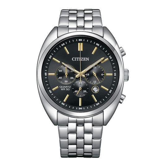 CITIZEN QUARTZ GENTS WATCH BLACK DIAL - AN8210-56E - Kamal Watch Company