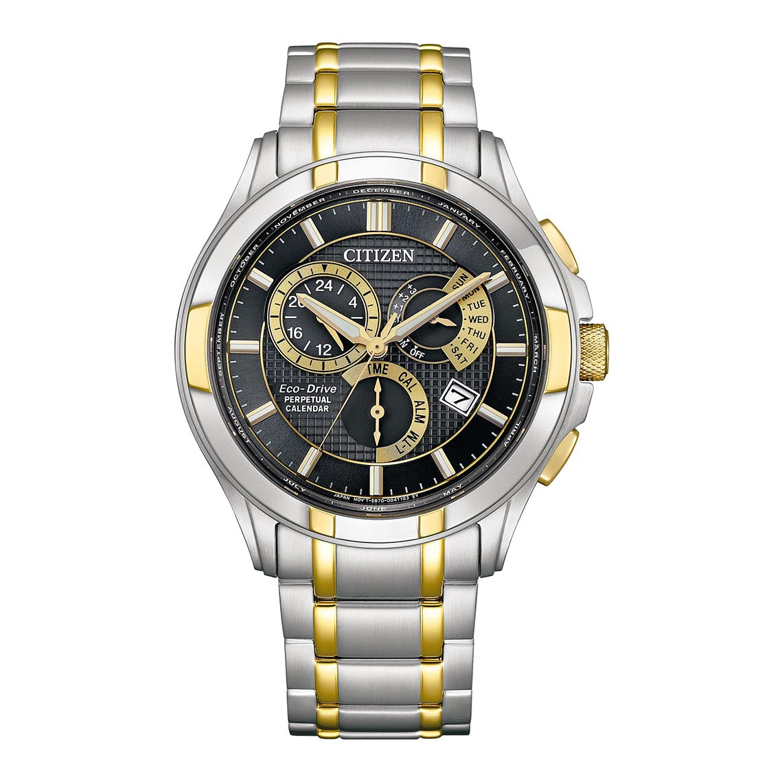 CITIZEN ECO-DRIVE GENTS WATCH BLACK DIAL - BL8164-57E