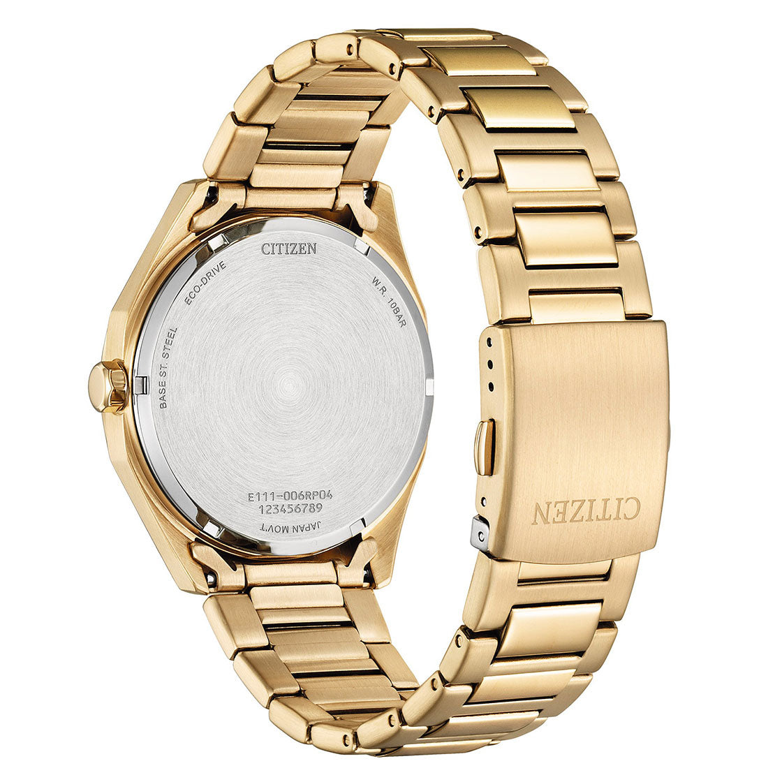 Gold Citizen Eco Drive Wr10bar Citizen Men Dial Stainless Steel