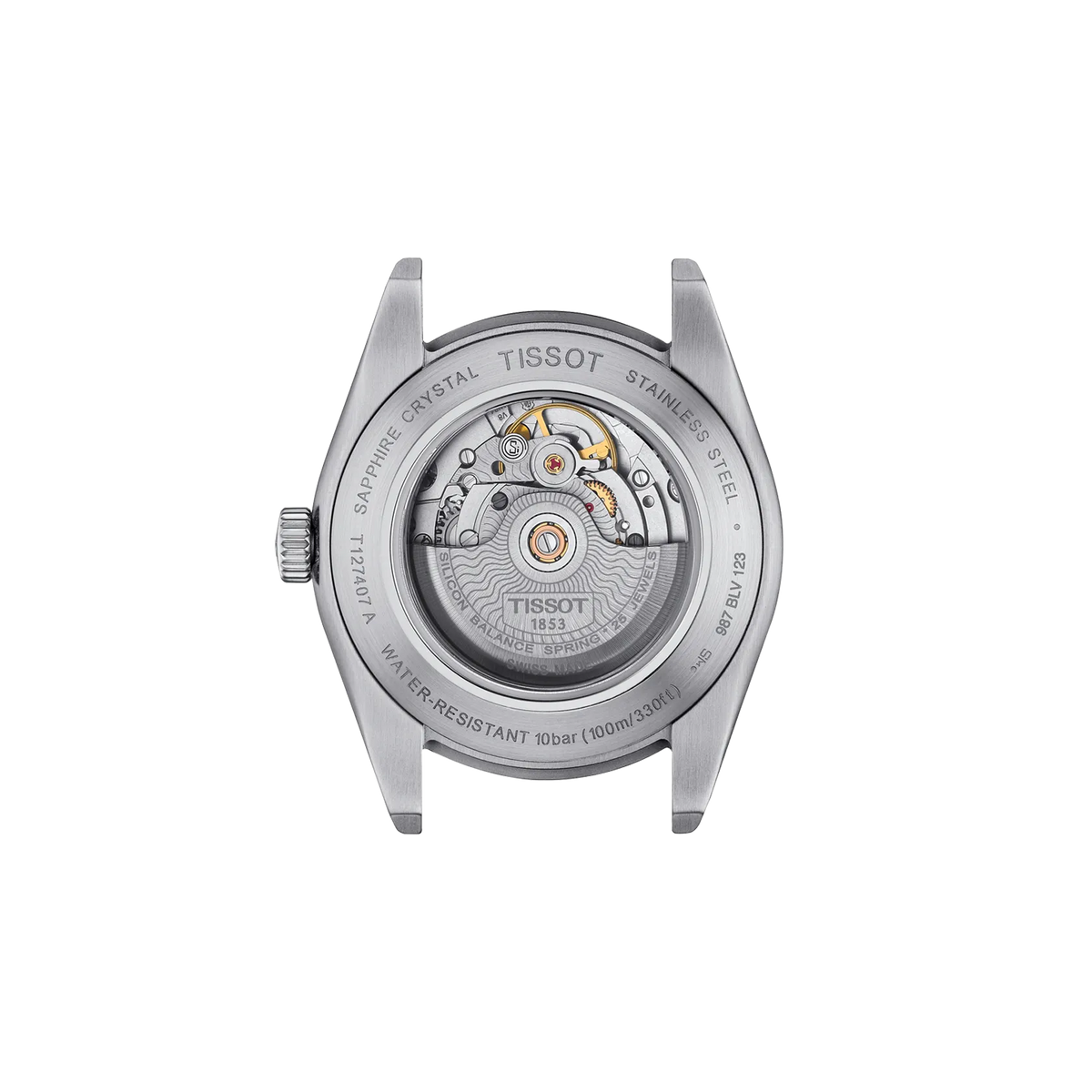 Tissot Gentleman 40mm T127.407.11.041.00 Watch for Men - case-back view