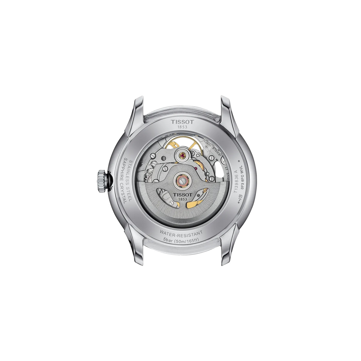 Tissot Chemin Des Tourelles Skeleton 39mm T139.836.16.261.00 Unisex Watch - case-back view