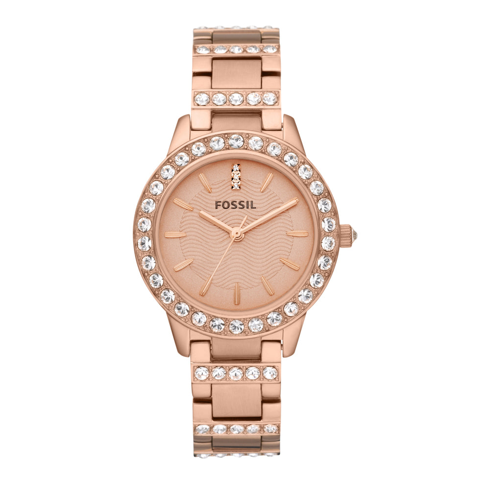 Fossil Jesse Rose-Tone Stainless Steel Watch ES3020
