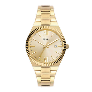 FOSSIL Scarlette Three-Hand Date Gold-Tone Stainless Steel Watch