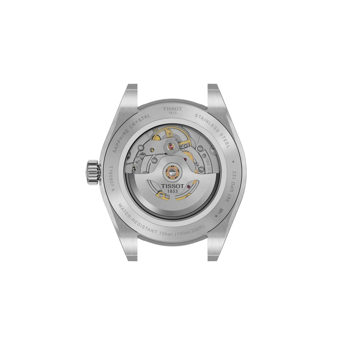 Tissot Gentleman 38mm T165.807.11.031.00 Watch for Men - case-back view