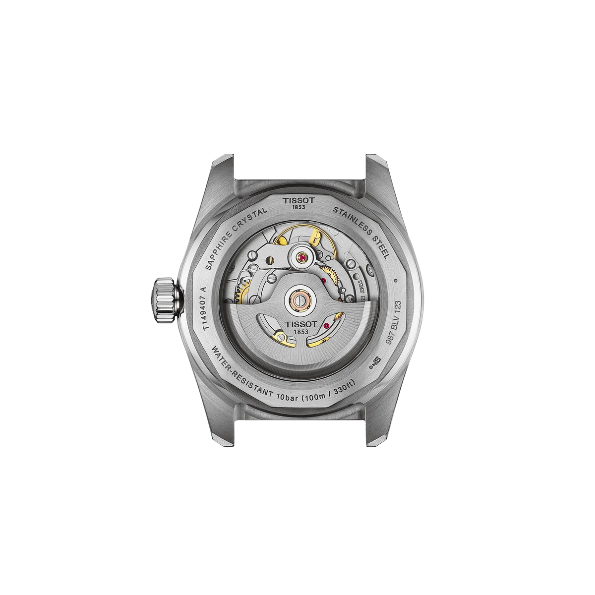 Tissot PR516 38mm T149.407.22.011.00 Unisex Watch - case-back view