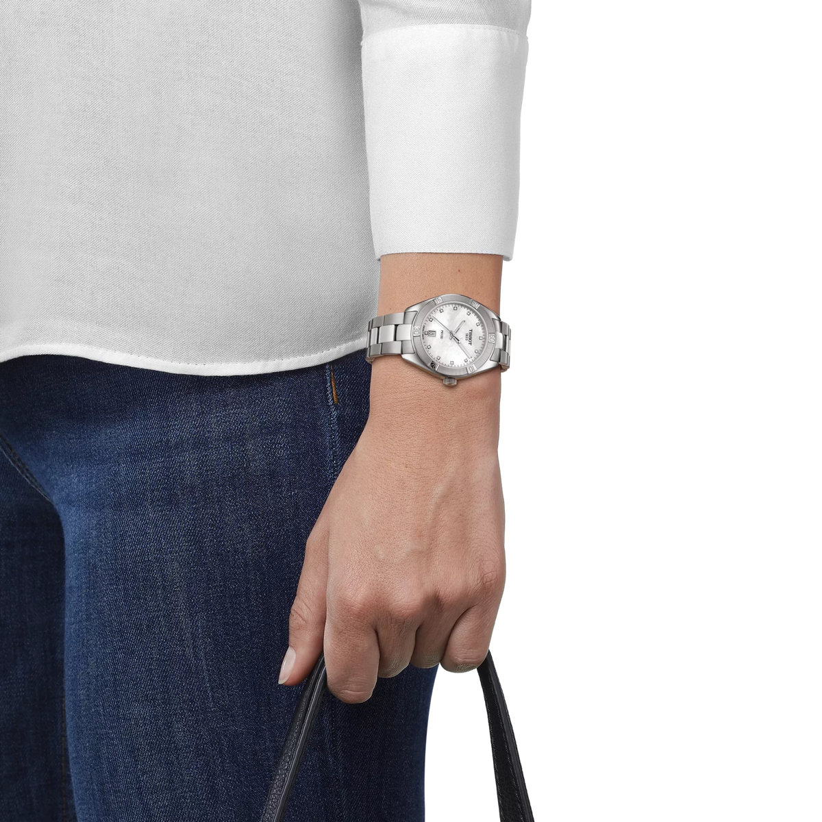 Tissot PR 100 Sport Chic 36mm T101.910.11.116.00 Watch for Women - on the wrist