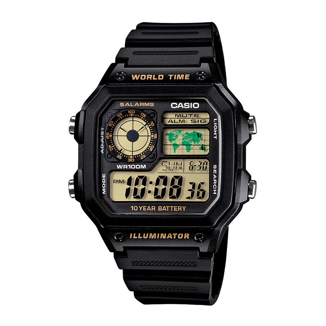 Casio AE-1200WH-1BV Digital Unisex Watch