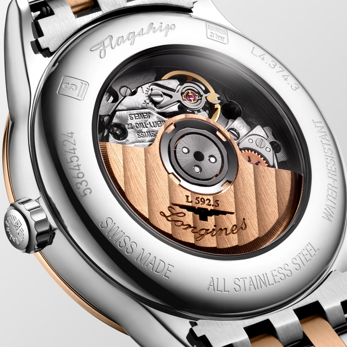 Longines Flagship Classic 30mm L4.374.3.07.7 Watch for Women - case-back close-up