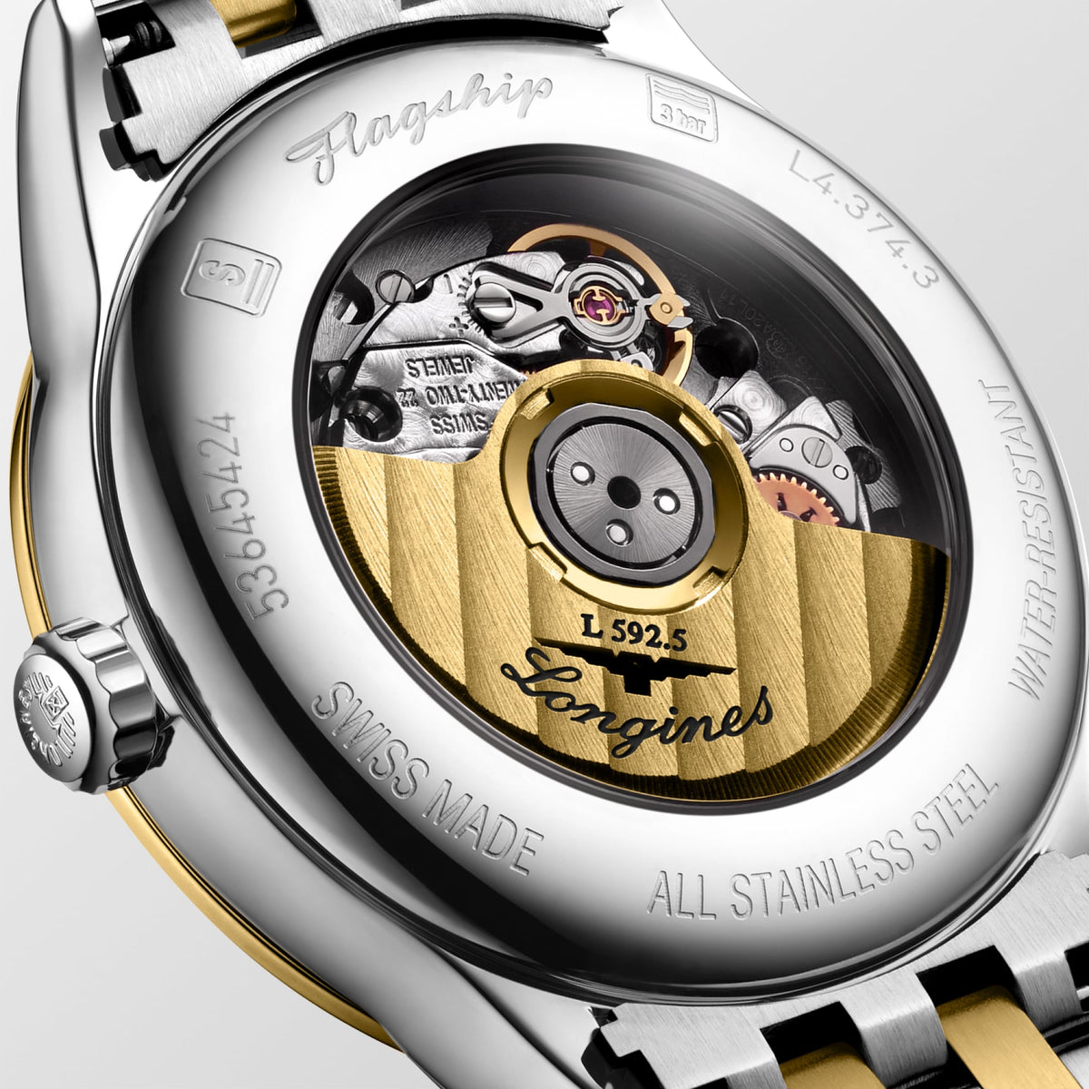 Longines Flagship Classic 30mm L4.374.3.38.7 Watch for Women - case-back close-up