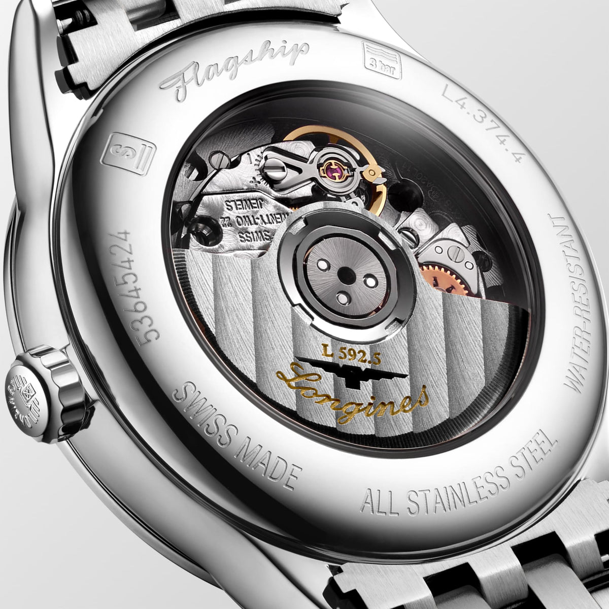 Longines Flagship Classic 30mm L4.374.4.02.6 Watch for Women - case-back close-up