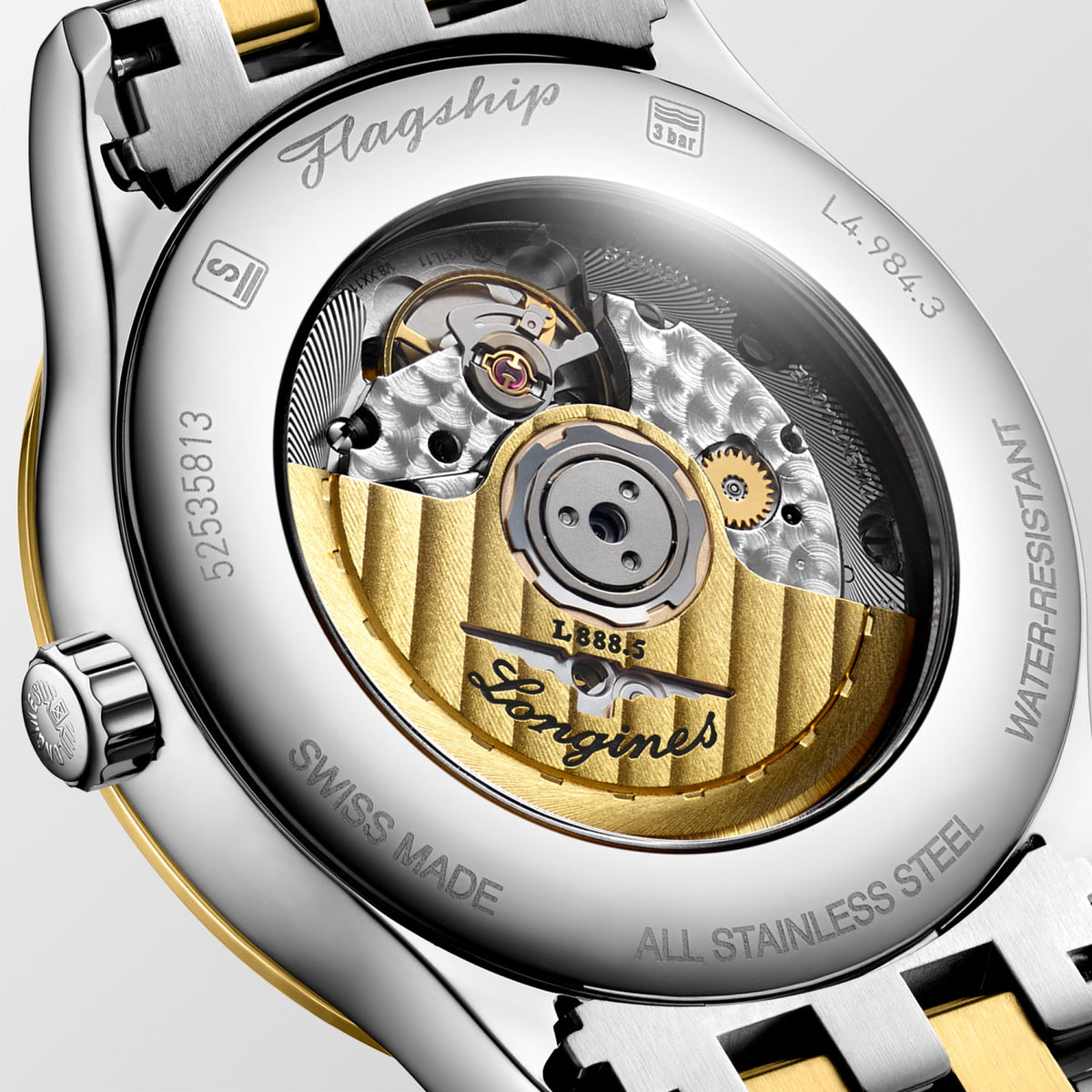 Longines Flagship Classic 40mm L4.984.3.17.7 Watch for Men - case-back close-up