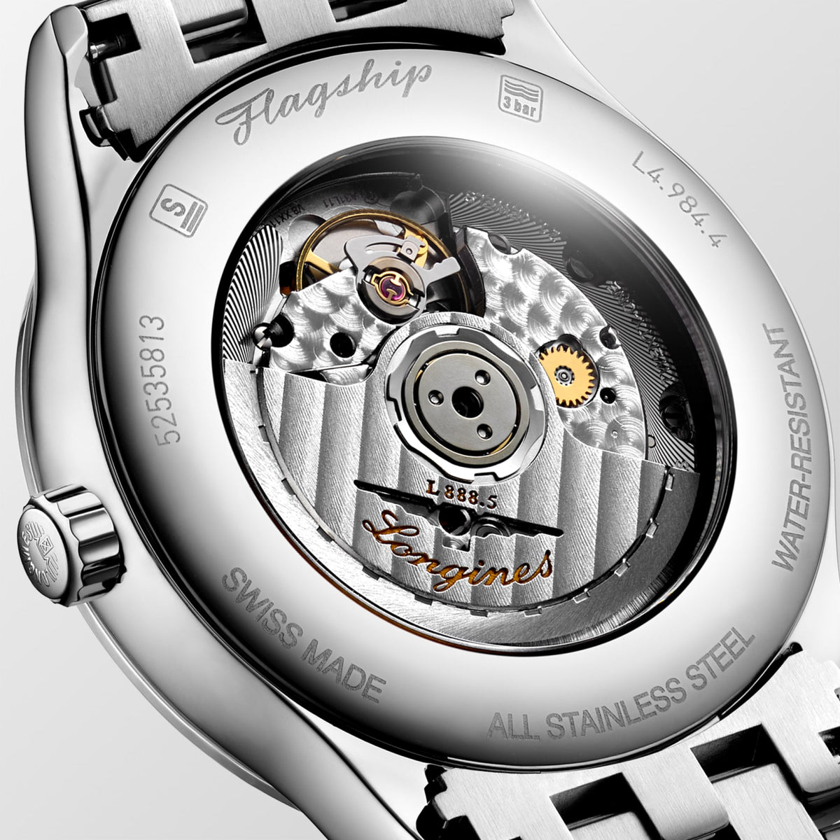 Longines Flagship Classic 40mm L4.984.4.02.6 Watch for Men - case-back close-up