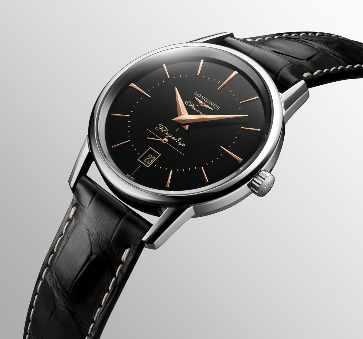 Longines Flagship Heritage 38.5mm L4.795.4.58.0 Watch for Men - detail view