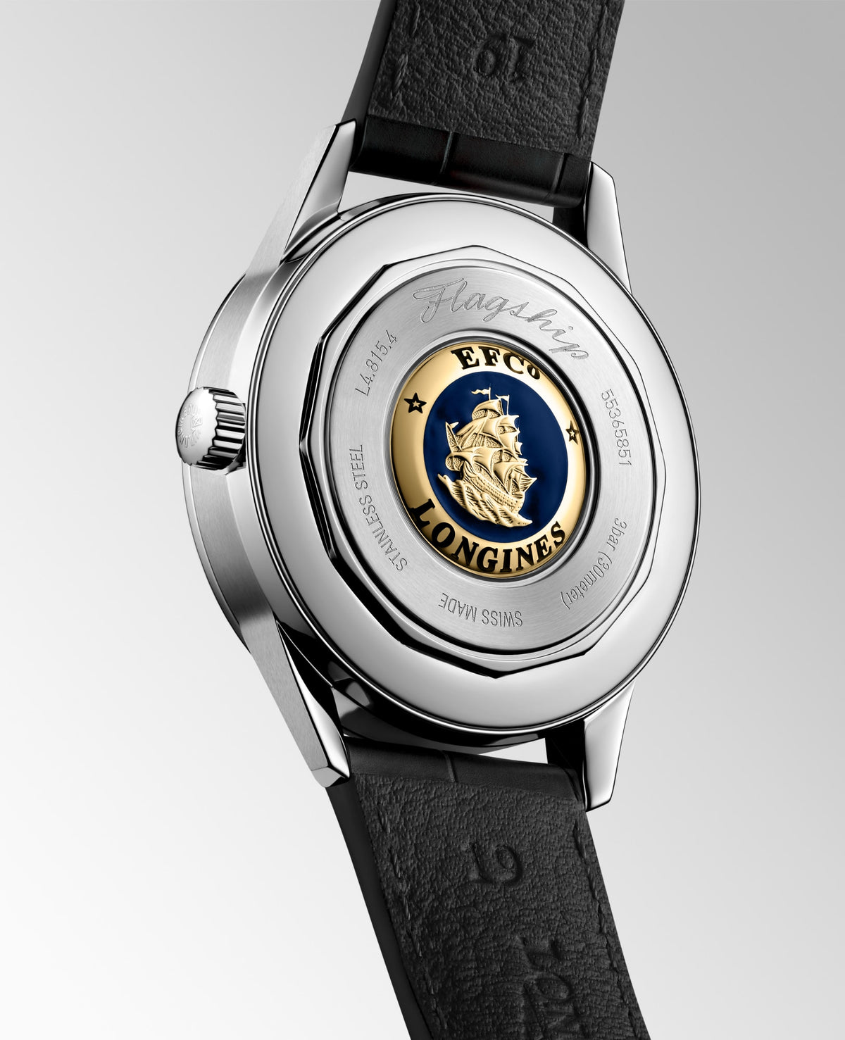 Longines Flagship Heritage Moonphase 38.5mm L4.815.4.02.2 Watch for Men - case-back view