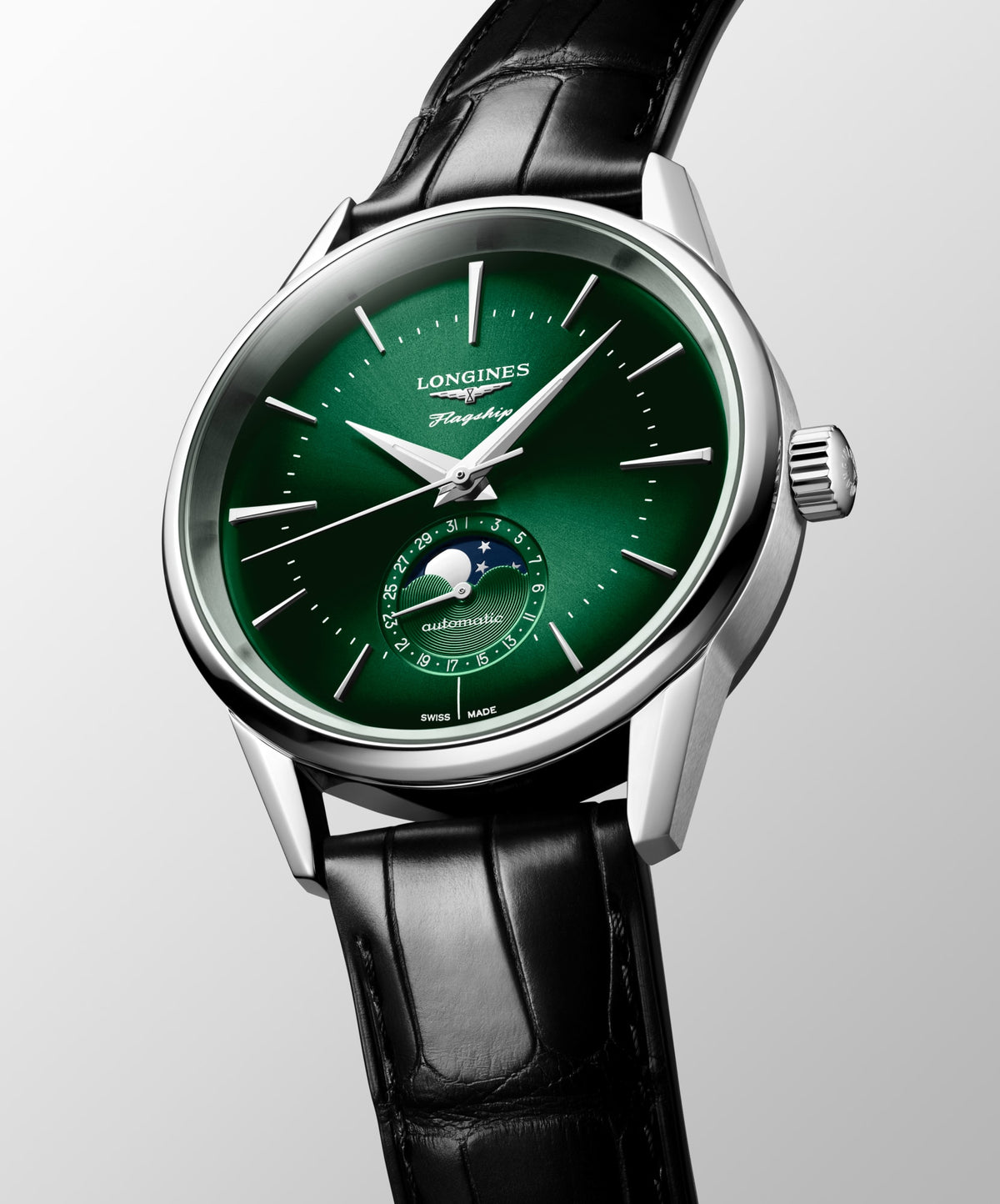 Longines Flagship Heritage Moonphase 38.5mm L4.815.4.02.2 Watch for Men - dial view
