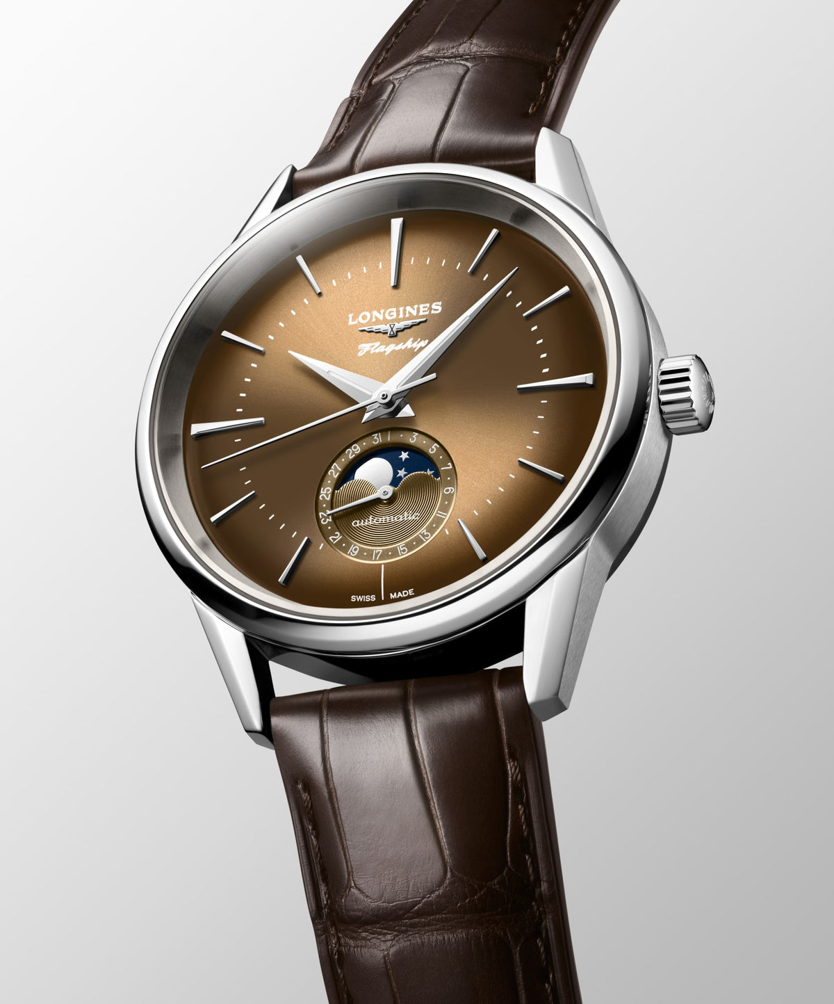 Longines Flagship Heritage Moonphase 38.5mm L4.815.4.62.2 Watch for Men - dial view