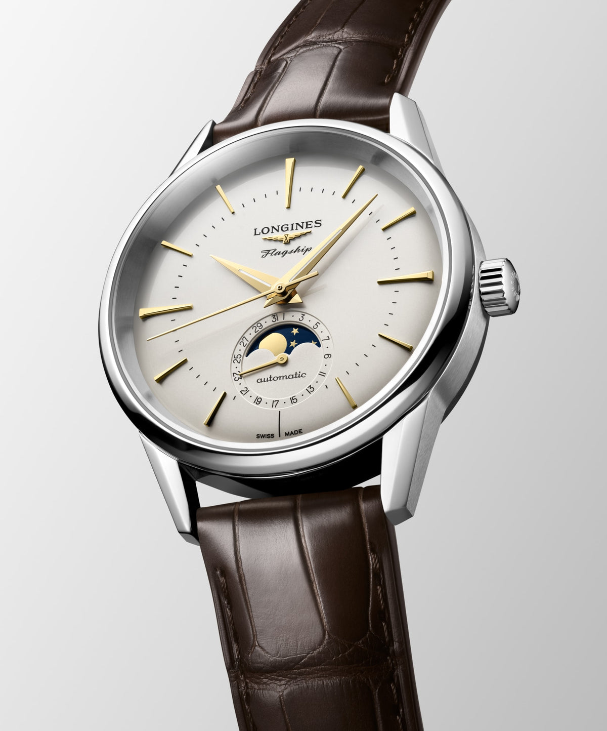 Longines Flagship Heritage Moonphase 38.5mm L4.815.4.78.2 Watch for Men - dial view