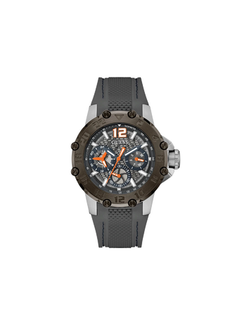 2-TONE CASE GREY SILICONE WATCH
