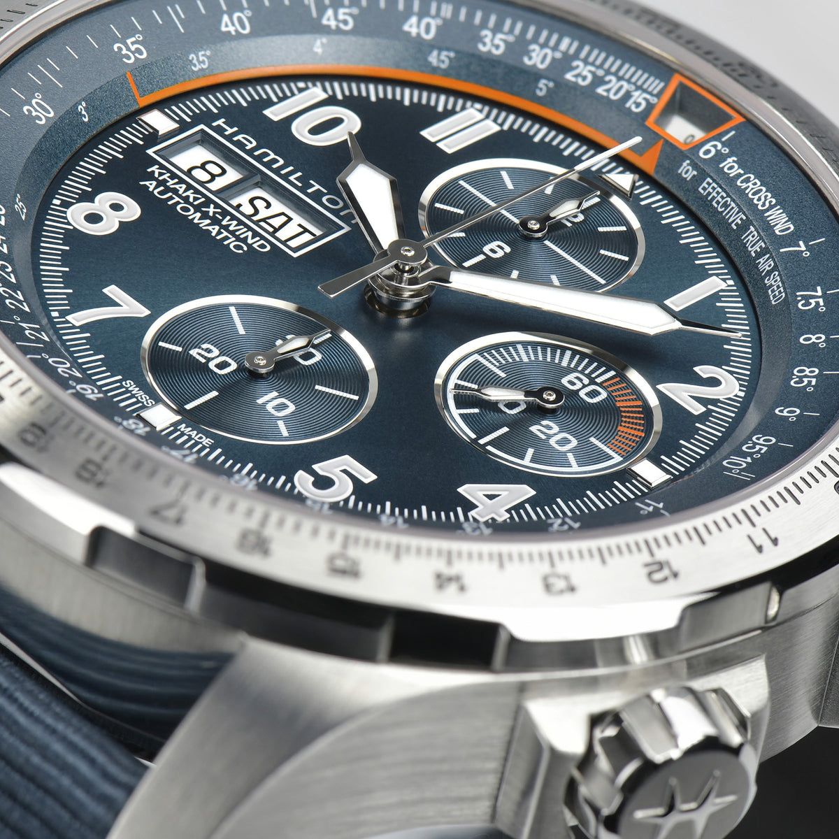 Hamilton Khaki Aviation H77906940 – dial close-up
