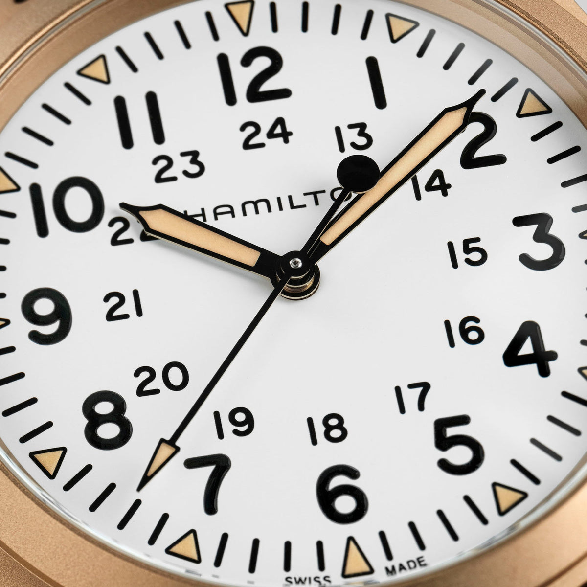 Hamilton Khaki Field H69459510 – dial close-up