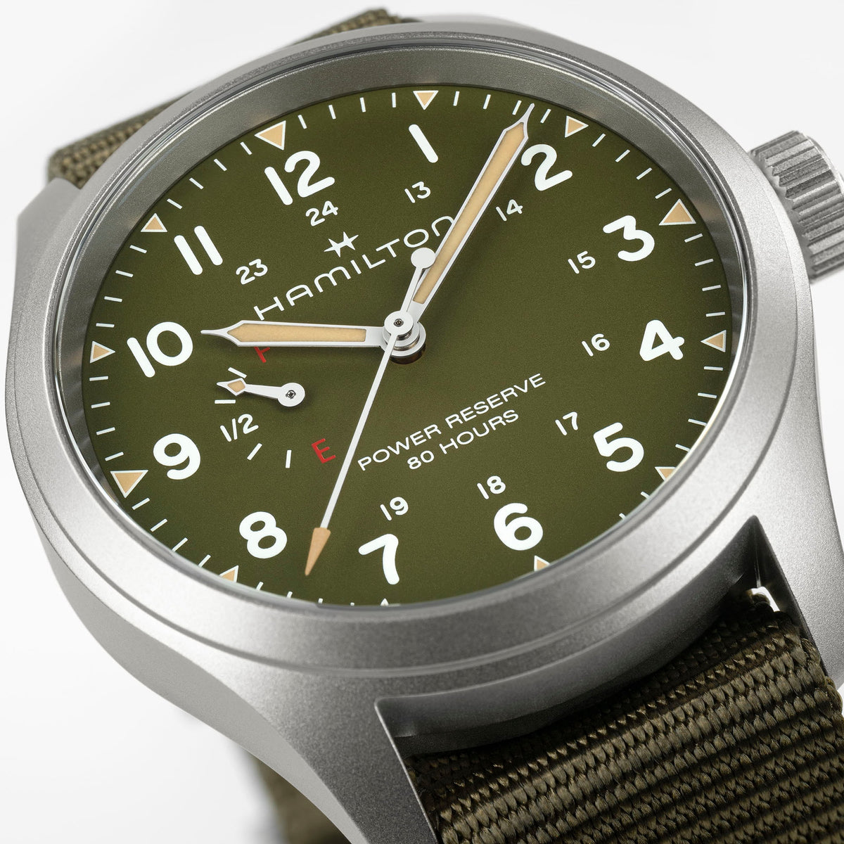 Hamilton Khaki Field H69509960 – dial close-up