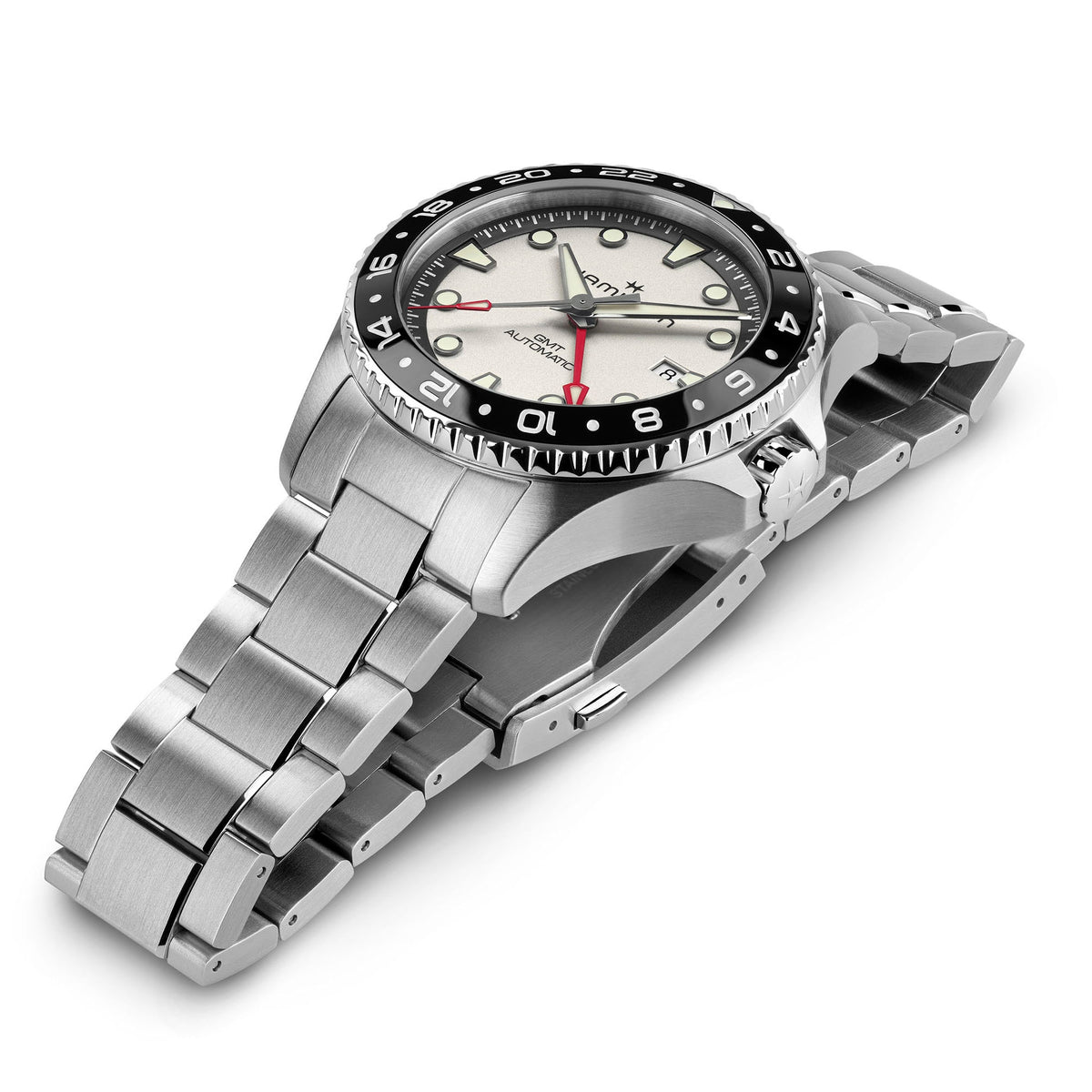 Hamilton Khaki Navy H82555150 – three-quarter view