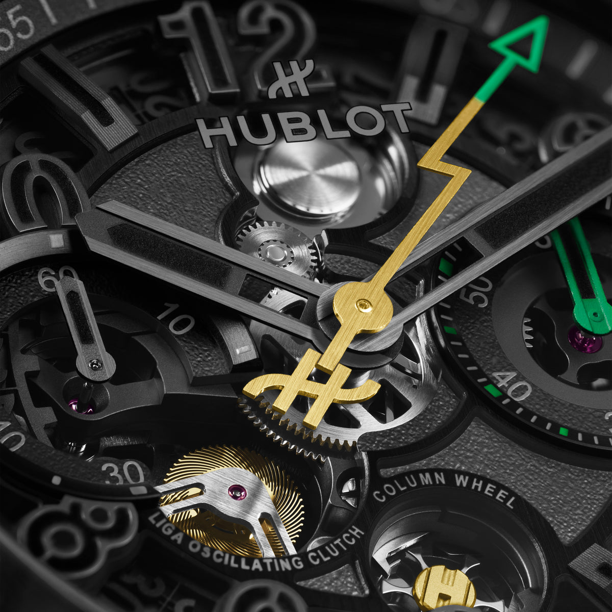 Hublot Big Bang Reloaded Usain Bolt Ceramic Carbon 44 mm 421.CQ.1140.NR.USB26 – dial close-up