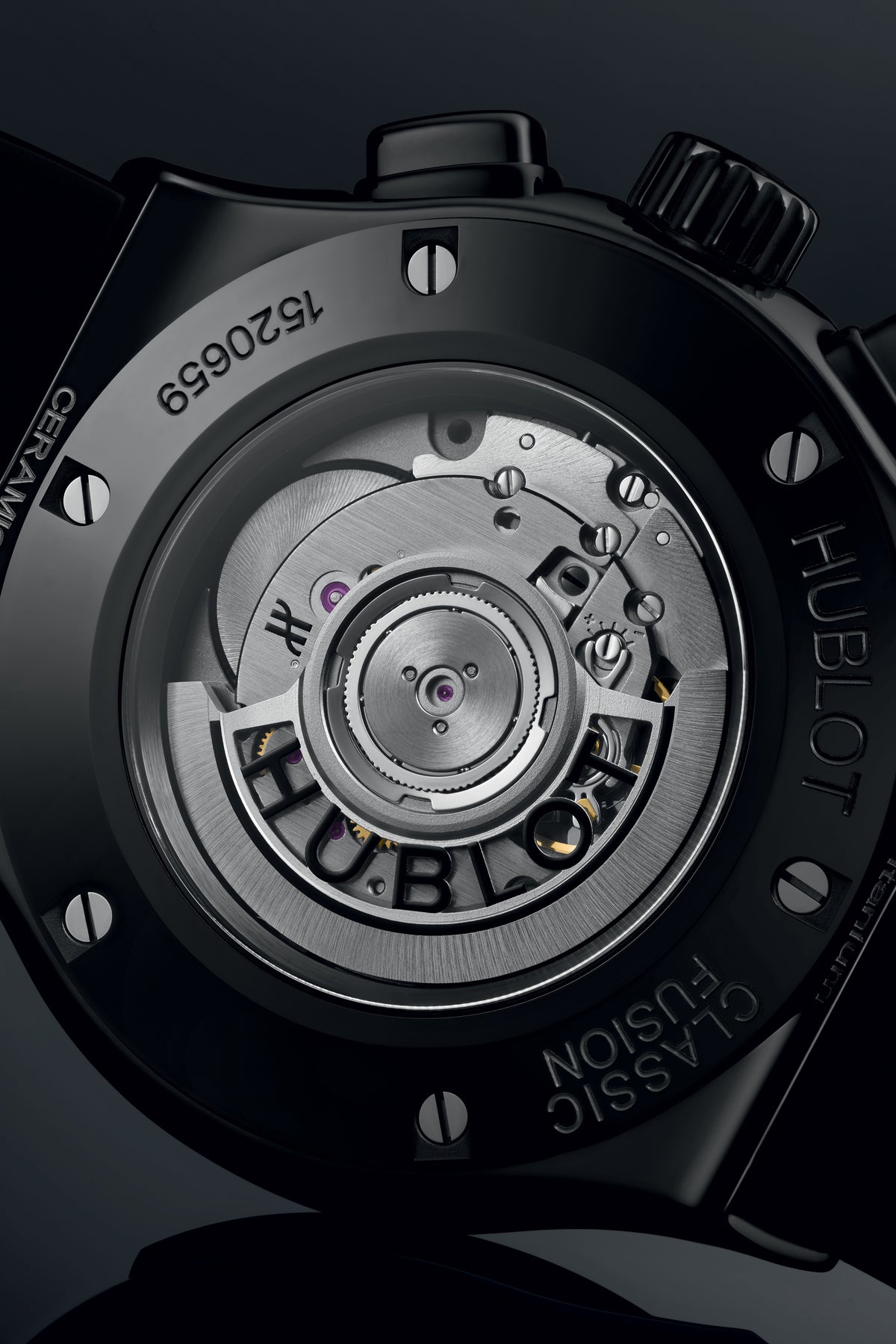 Hublot Classic Fusion Chronograph Black Magic 45 mm 521.CM.1171.RX – back view