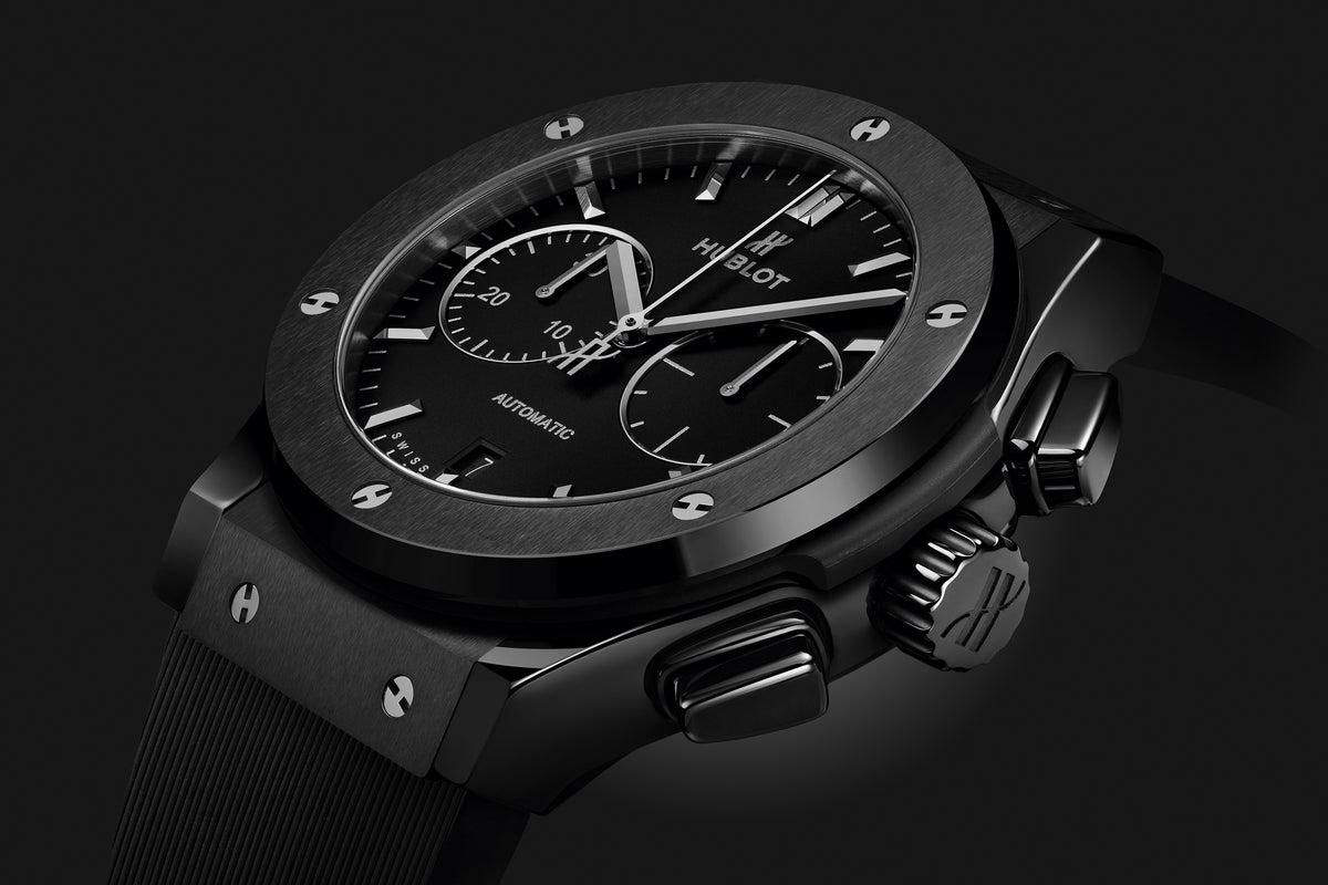 Hublot Classic Fusion Chronograph Black Magic 45 mm 521.CM.1171.RX – three-quarter view