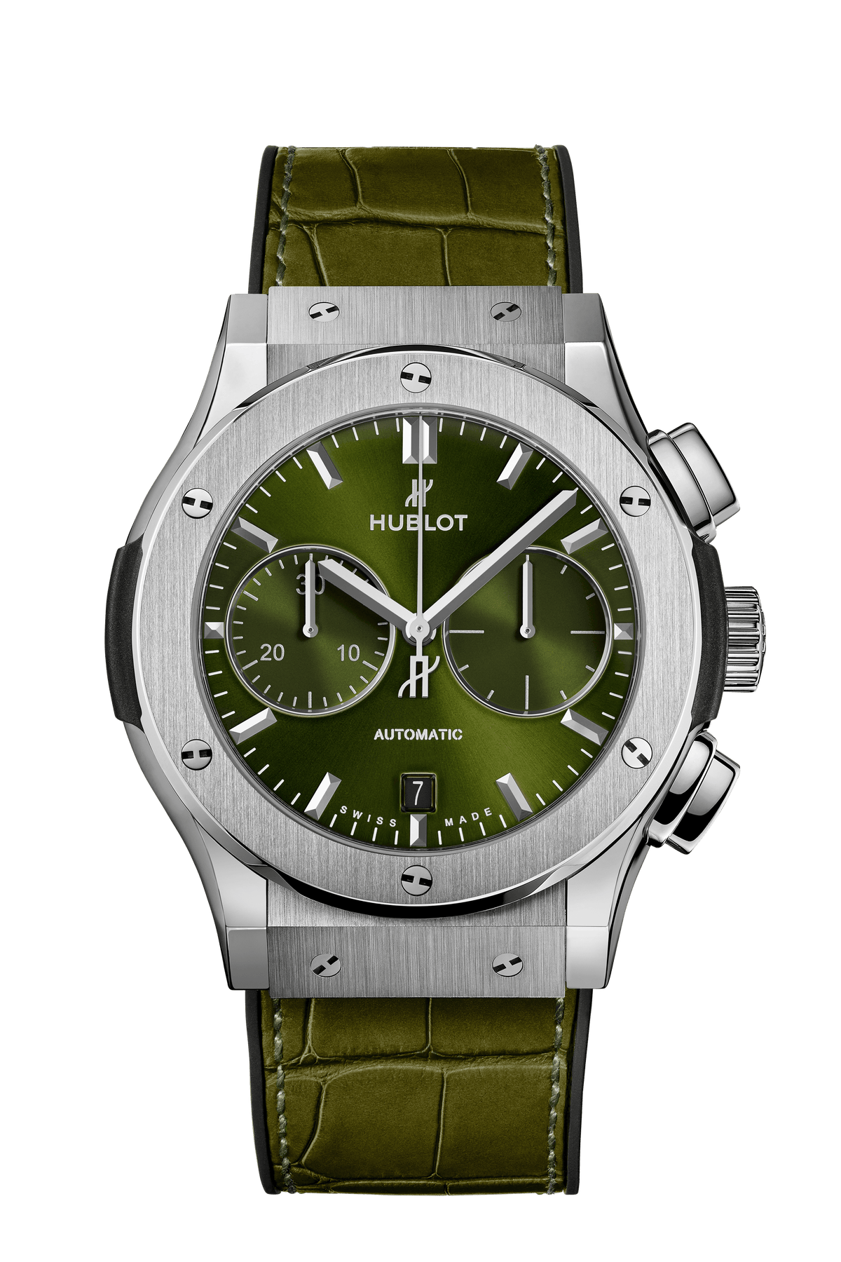Hublot Classic Fusion Chronograph Titanium Green 45 mm 521.NX.8970.LR – front view