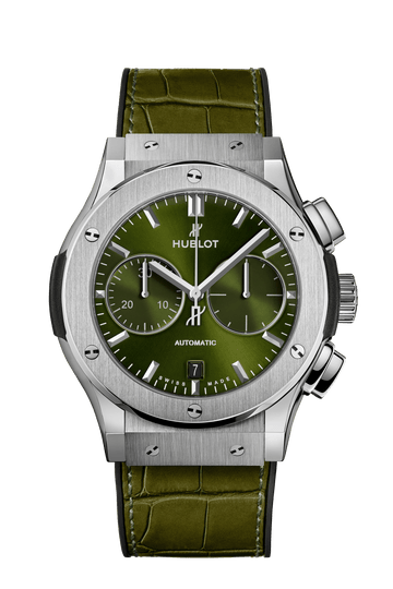 Hublot Classic Fusion Chronograph Titanium Green 45 mm 521.NX.8970.LR – front view