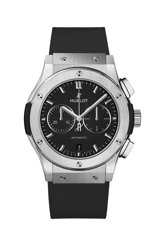Hublot Classic Fusion Chronograph Titanium on Rubber 42 mm 541.NX.1171.RX – front view
