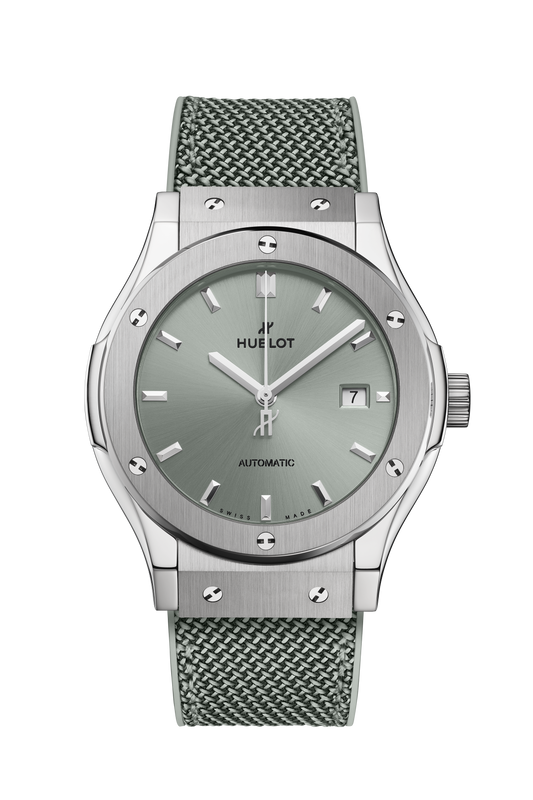 Hublot Classic Fusion Titanium Sage Green 42 mm 542.NX.891G.NR – front view