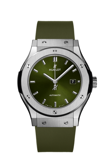 Hublot Classic Fusion Titanium Green 42 mm 542.NX.8970.RX – front view