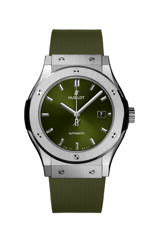 Hublot Classic Fusion Titanium Green 42 mm 542.NX.8970.RX – front view