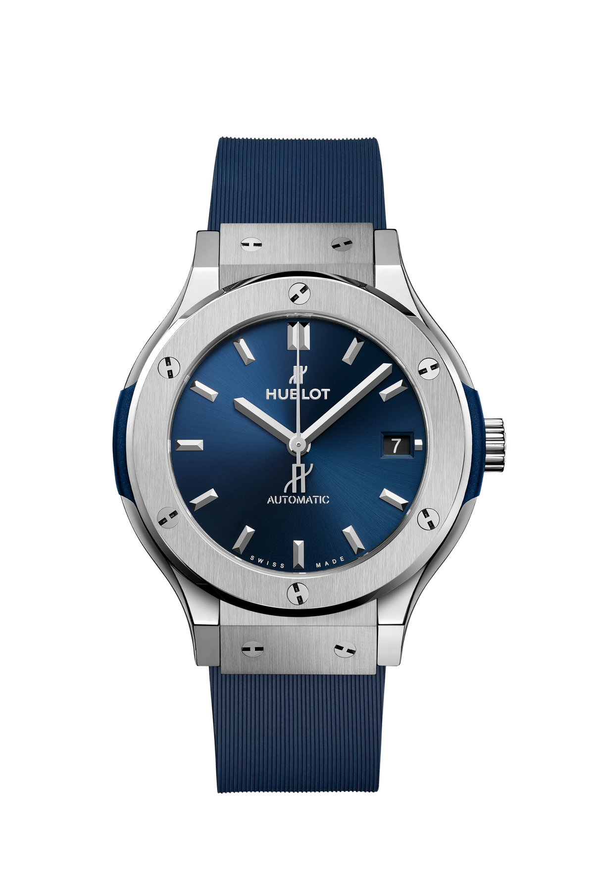 Hublot Classic Fusion Titanium Blue 38 mm 565.NX.7170.RX – front view
