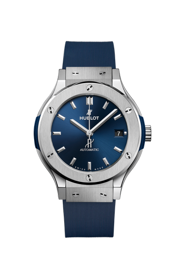 Hublot Classic Fusion Titanium Blue 38 mm 565.NX.7170.RX – front view