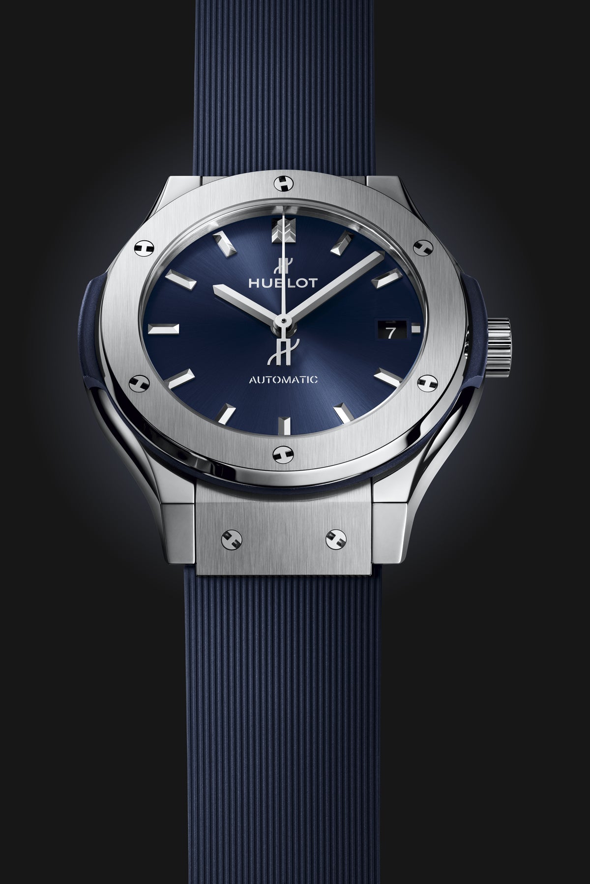Hublot Classic Fusion Titanium Blue 38 mm 565.NX.7170.RX – full view