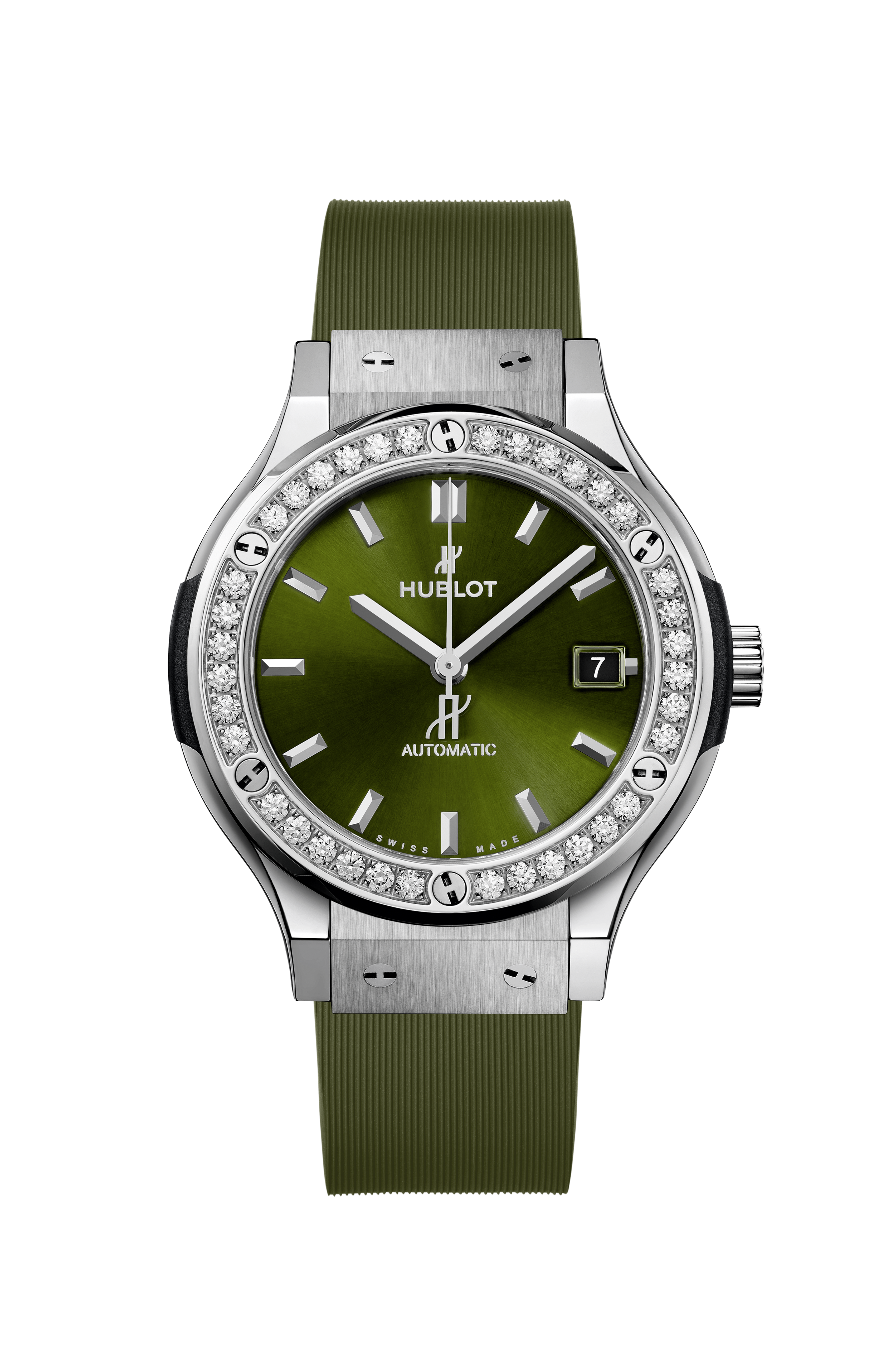 Hublot Classic Fusion Titanium Green Diamonds 38 mm 565.NX.8970.RX.1204