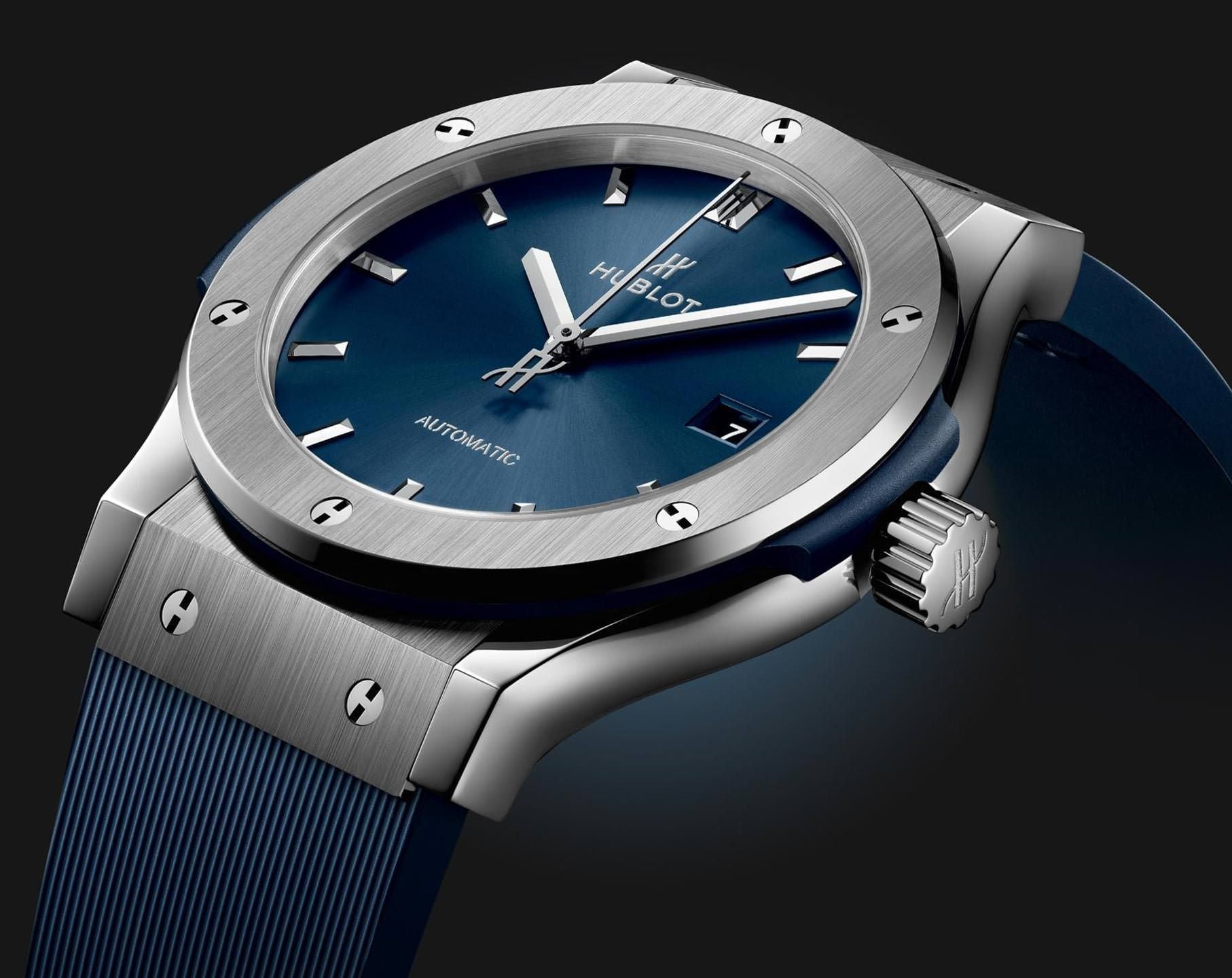 HUBLOT Classic Fusion Titanium Blue 542.NX.7170.RX - Kamal Watch Company