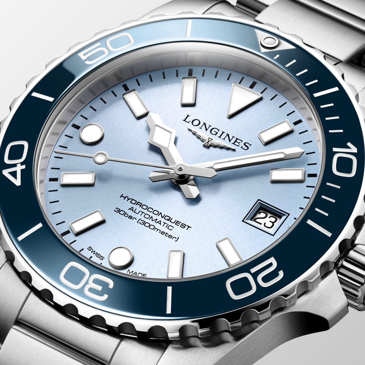 Longines HydroConquest Exclusive Edition 39mm L3.779.4.98.6 Unisex Watch - dial close-up